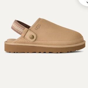 UGG Goldenstar UGGbraid Clog Mustard Seed Suede Platform Slip On Size 9